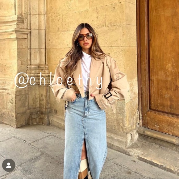 Zara DENIM SKIRT TRF - Picture 8 of 16